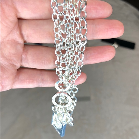 Bebe necklace in silver with key lock flower - Picture 7 of 8